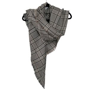 LAIRD PORTCH of Scotland Vintage Wool Houndstooth Shawl Wrap Scarf